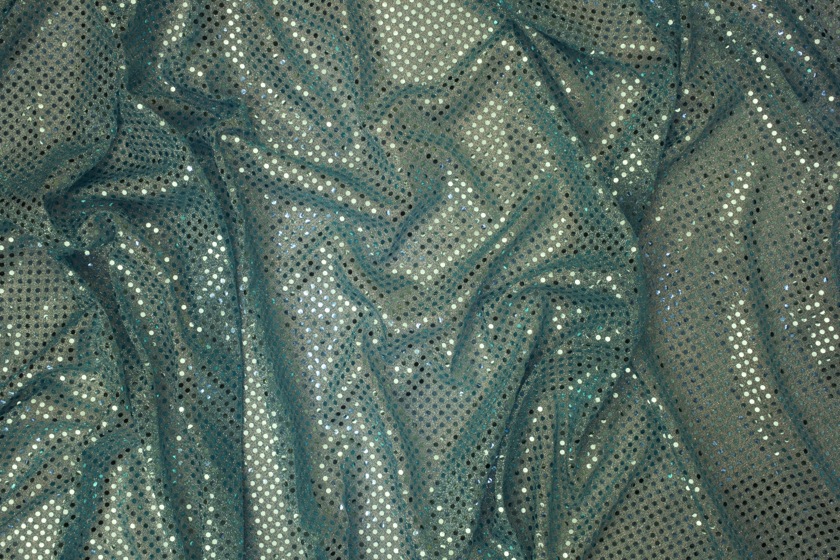 American Knit Sequin Turchese